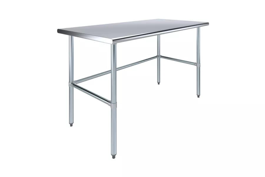 30 in. x 60 in. Open Base Stainless Steel Work Table 