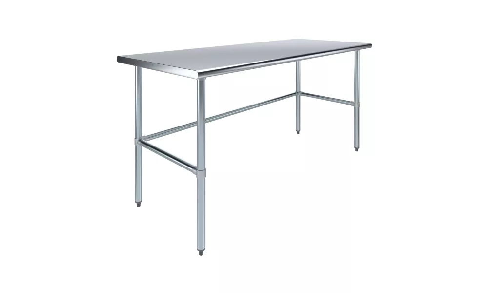 30" X 72" Stainless Steel Work Table With Open Base