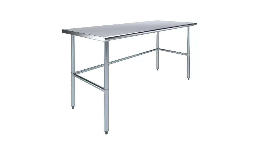 30 in. x 72 in. Open Base Stainless Steel Work Table 