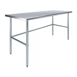 30 in. x 72 in. Open Base Stainless Steel Work Table 