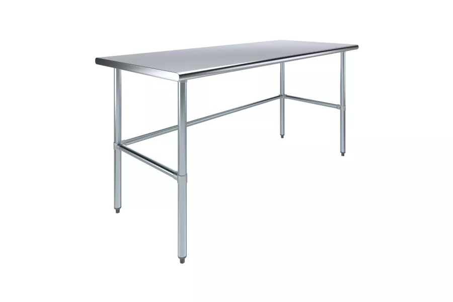 30 in. x 72 in. Open Base Stainless Steel Work Table 