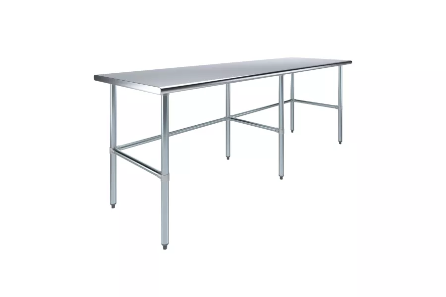 30 in. x 96 in. Open Base Stainless Steel Work Table 