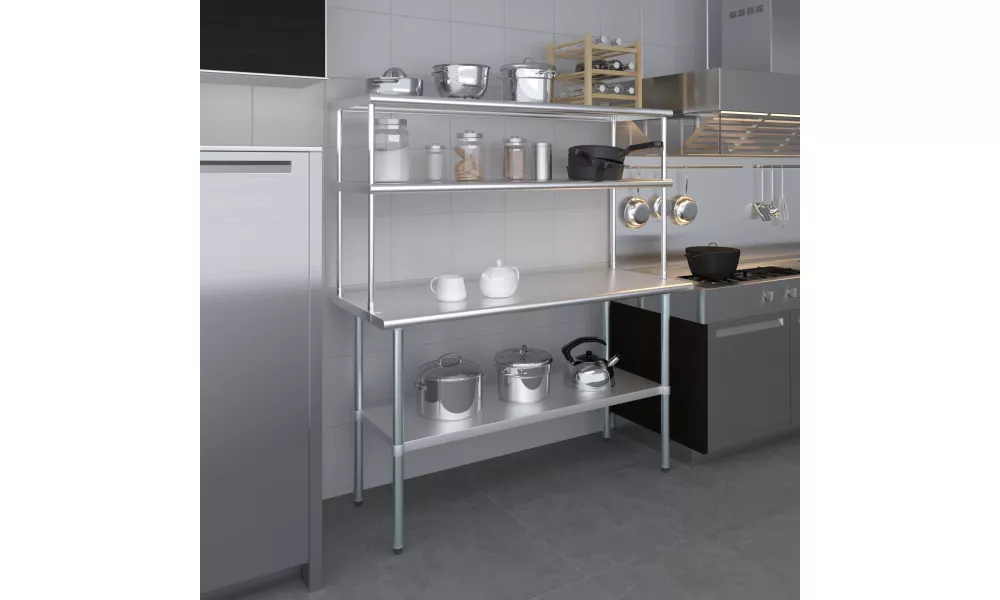 Stainless Steel Table For Prep & Work 24 X 18 Inches, NSF Commercial Heavy Du - View #8