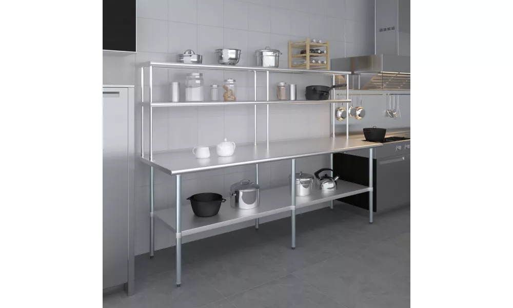 Dropship VEVOR Double Overshelf, Double Tier Stainless Steel Overshelf 30 In L X 12 In W Double Deck Overshelf Height Adjustable Overshelf For Prep Work Table In Kitchen Restaurant Dropship VEVOR Double Overshelf, Double Tier Stainless Steel Overshelf 30 In L X 12 In W Double Deck Overshelf Height Adjustable Overshelf For Prep Work Table In Kitchen Restaurant