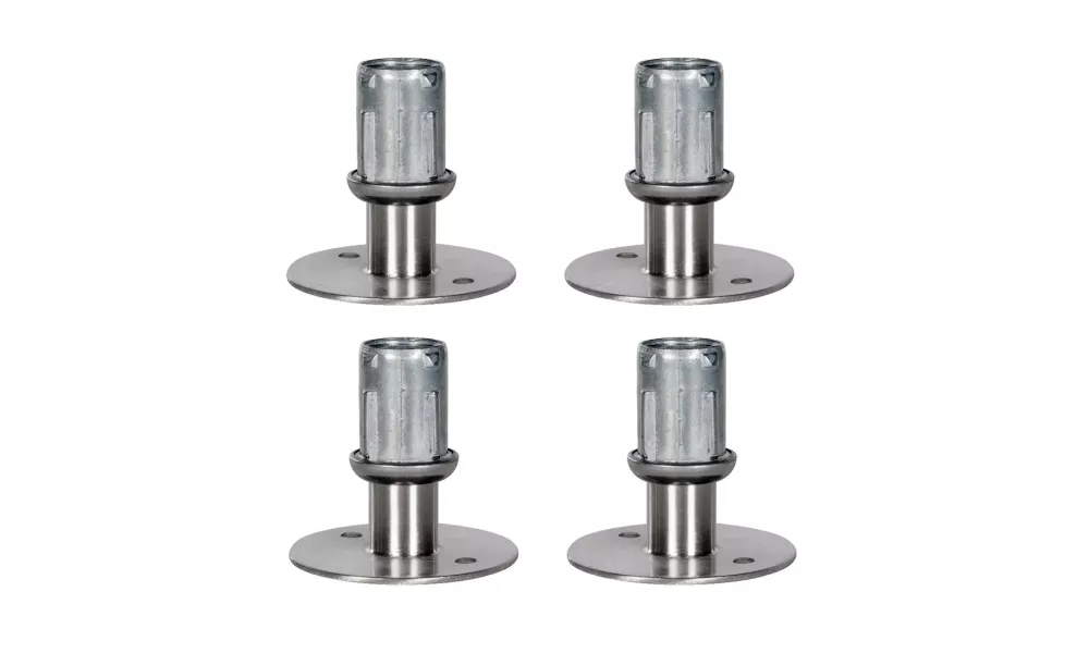 Stainless Steel Flanged Feet for Stainless Steel 1-5/8" O.D. Tubing | Set of 4