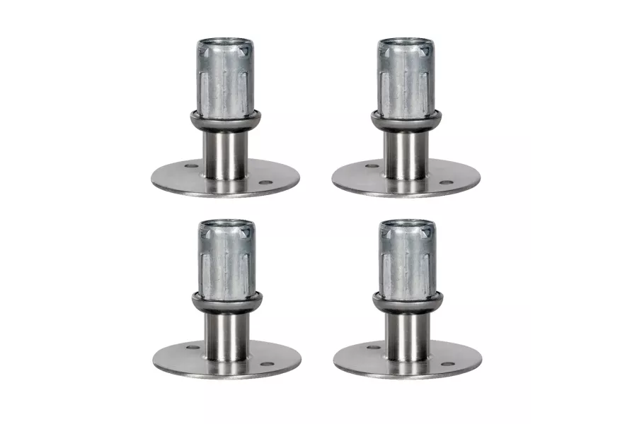 Stainless Steel Flanged Feet for Stainless Steel 1-5/8" O.D. Tubing | Set of 4