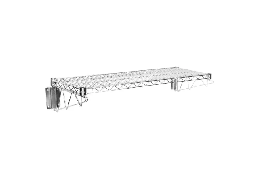 14" X 36" Chrome Wire Wall Mount Shelf