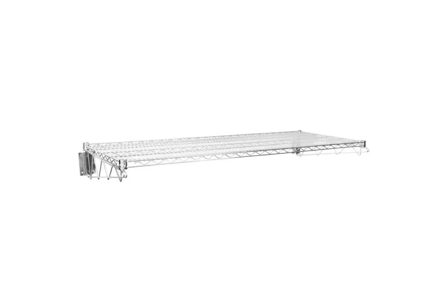 24" X 60" Chrome Wire Wall Mount Shelf