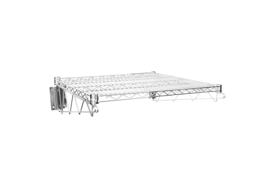 24" X 24" Chrome Wire Wall Mount Shelf