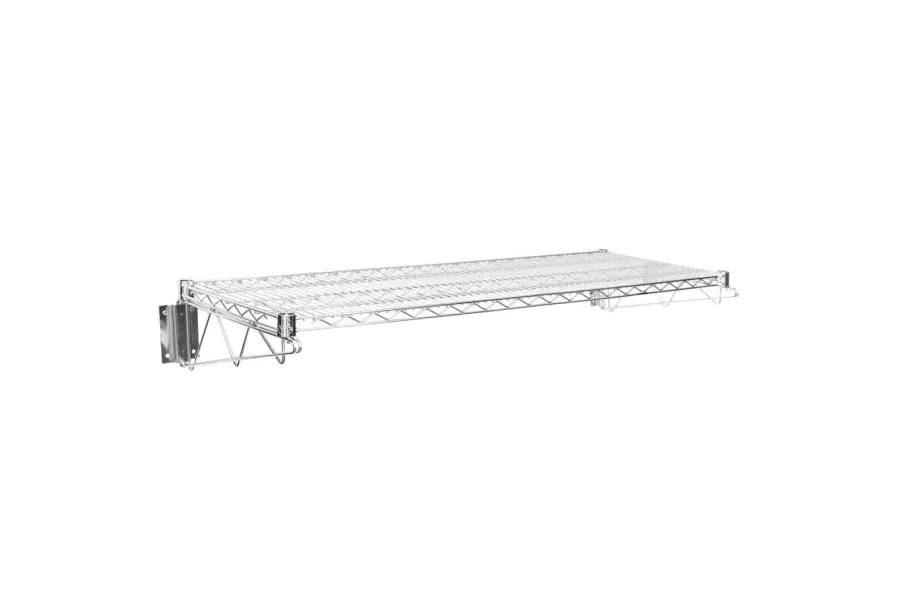 18" X 48" Chrome Wire Wall Mount Shelf