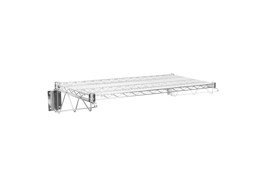 18" X 36" Chrome Wire Wall Mount Shelf