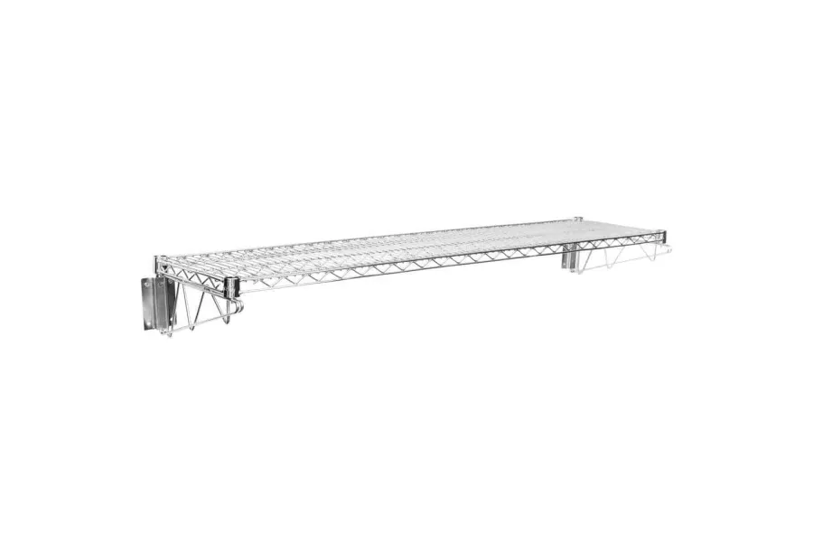 14" X 60" Chrome Wire Wall Mount Shelf