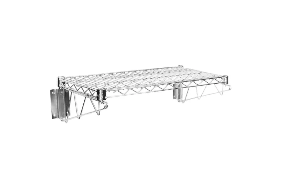 14" X 24" Chrome Wire Wall Mount Shelf