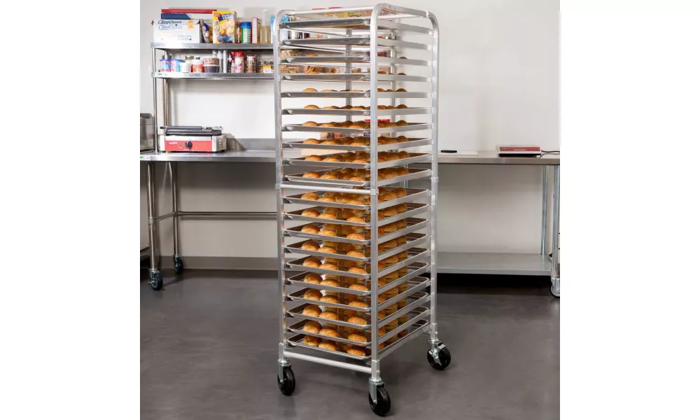 24 PACK Full Size 18 x 26 Pans + 20 Pan Rack Commercial Dough Baking Bun  Sheet