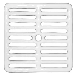 Floor Sink Top Grate Full Size | 9-3/8" x 9-3/8" | Cast Iron with Ceramic Surface | Available in Full Size, Half Size, 3/4 Size