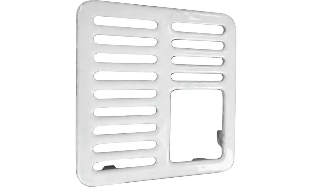 Floor Sink Top Grate 3/4 Size | 9-3/8" x 9-3/8" | Cast Iron with Ceramic Surface | Available in Full Size, Half Size, 3/4 Size