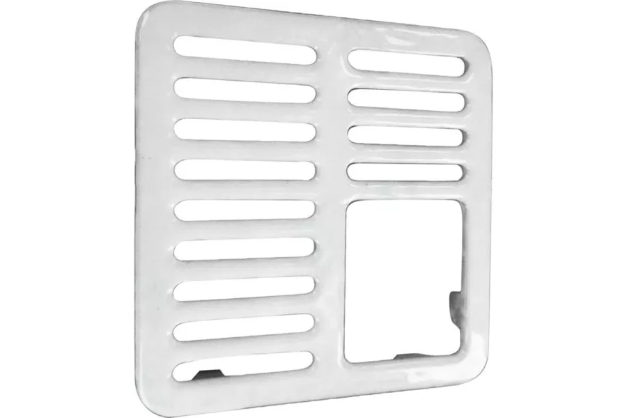 Floor Sink Top Grate 3/4 Size | 9-3/8" x 9-3/8" | Cast Iron with Ceramic Surface | Available in Full Size, Half Size, 3/4 Size