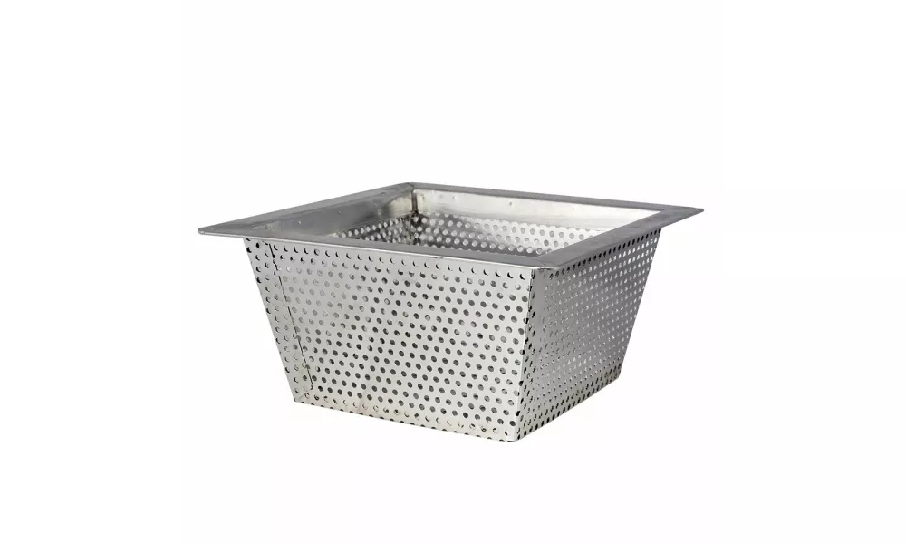 10 in. x 10 in. x 5 in. Commercial Floor Drain Strainer - Stainless Steel