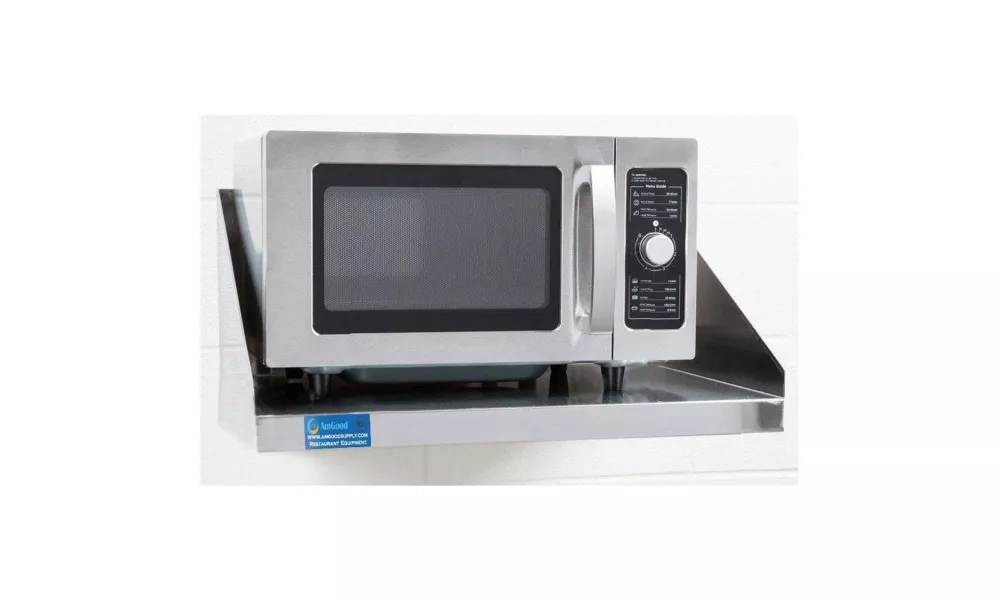 Kitchen Tek 18-Gauge 304 Stainless Steel Microwave Shelf - Heavy Duty - 18 inch x 24 inch - 1 Count Box, Silver