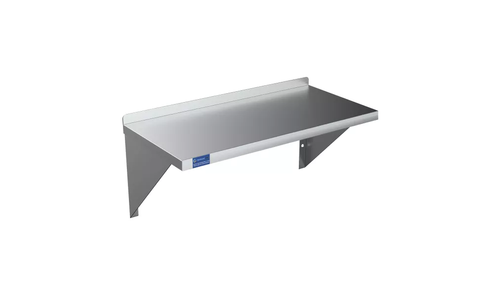 12" X 24" Stainless Steel Wall Mount Shelf Square Edge