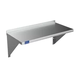 12" X 24" Stainless Steel Wall Mount Shelf Square Edge
