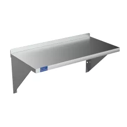 16" X 60" Stainless Steel Wall Mount Shelf Square Edge