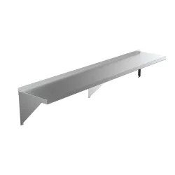 16" X 72" Stainless Steel Wall Mount Shelf Square Edge