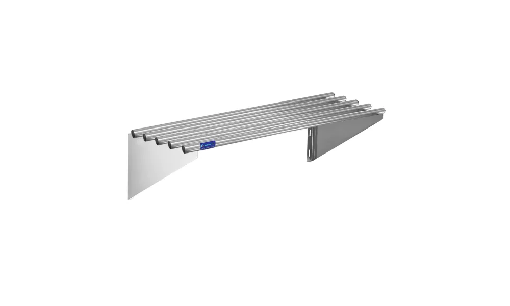 48" Long X 18" Deep Stainless Steel Tubular Wall Shelf | NSF Certified | Appliance & Equipment Metal Shelving