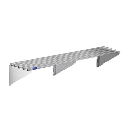 72" Long X 18" Deep Stainless Steel Tubular Wall Shelf | NSF Certified | Appliance & Equipment Metal Shelving