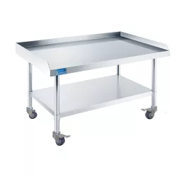 24" x 48" Stainless Steel Equipment Stands with Wheels