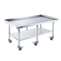 24" x 96" Stainless Steel Equipment Stands with Wheels