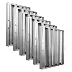 16" Width x 25" Height x 2" Thickness Stainless Steel Hood Filter (Pack of 6)