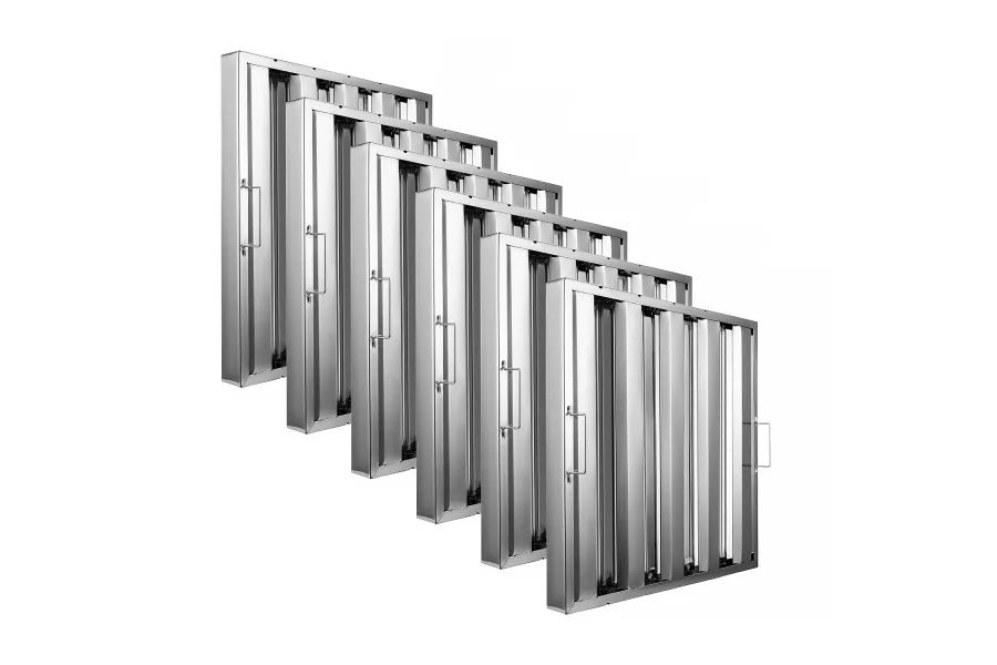 20" Width x 20" Height x 2" Thickness Stainless Steel Hood Filter (Pack of 6)