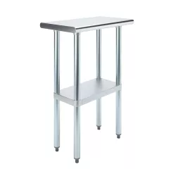 14" X 24" Stainless Steel Work Table With Undershelf