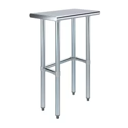 14" X 24" Stainless Steel Work Table With Open Base