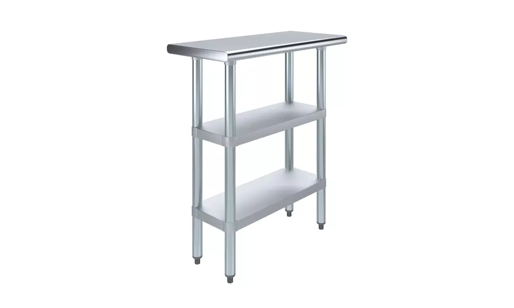14 in. x 30 in. Stainless Steel Table With Two Undershelves