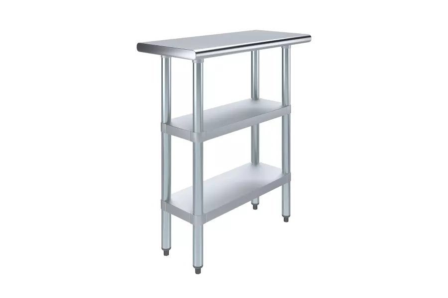 14 in. x 30 in. Stainless Steel Table With Two Undershelves