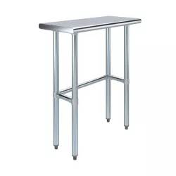 14" X 30" Stainless Steel Work Table With Open Base