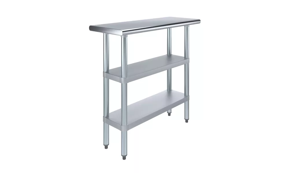 14 in. x 36 in. Stainless Steel Table With Two Undershelves