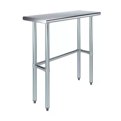 14" X 36" Stainless Steel Work Table With Open Base