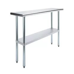 14" X 48" Stainless Steel Work Table With Undershelf