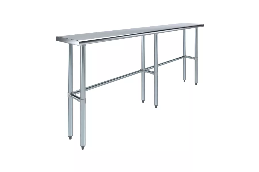14 in. x 84 in. Open Base Stainless Steel Work Table 