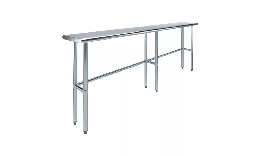 14" X 96" Stainless Steel Work Table With Open Base