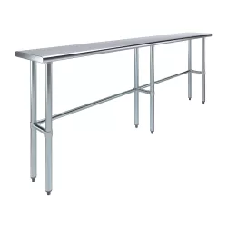 14 in. x 96 in. Open Base Stainless Steel Work Table 