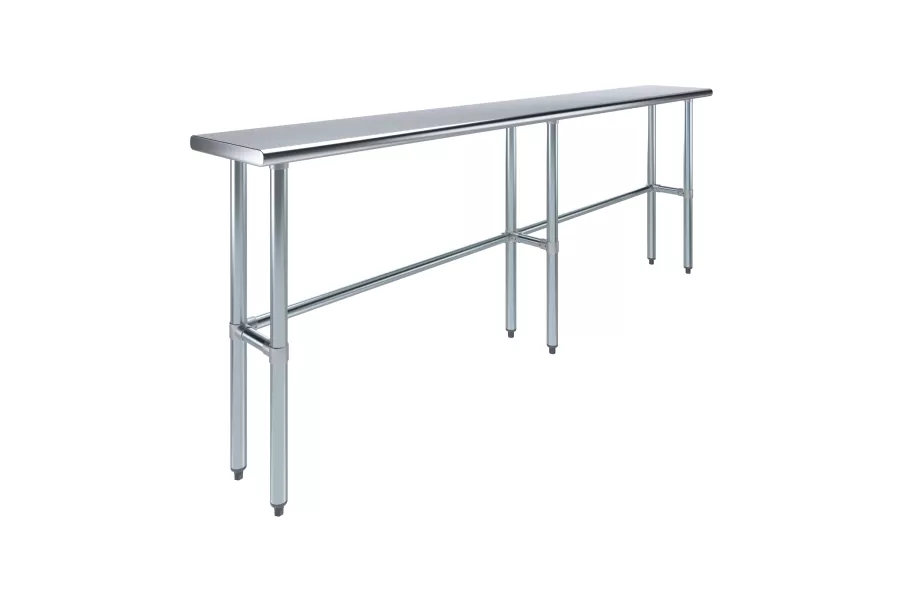 14 in. x 96 in. Open Base Stainless Steel Work Table 