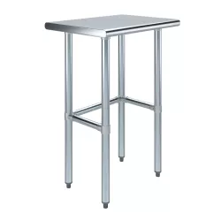 18" X 24" Stainless Steel Work Table With Open Base