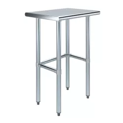 18 in. x 24 in. Open Base Stainless Steel Work Table 