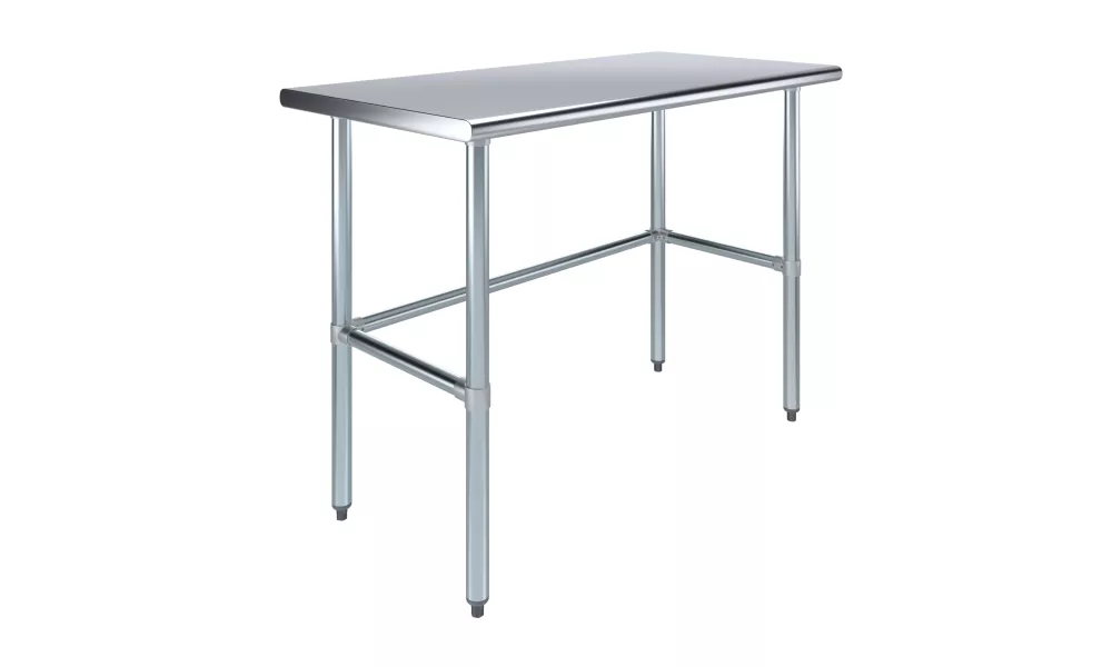 24" X 48" Stainless Steel Work Table With Open Base