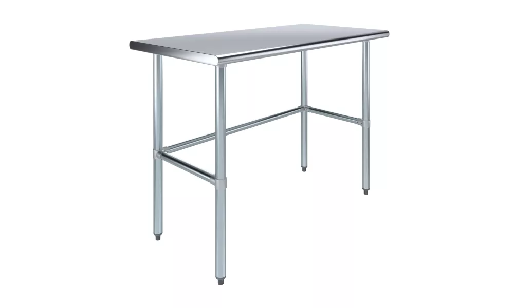 24 in. x 48 in. Open Base Stainless Steel Work Table 