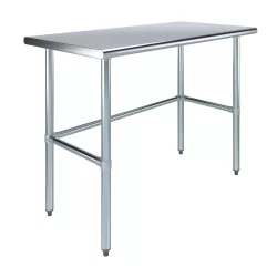 24" X 48" Stainless Steel Work Table With Open Base